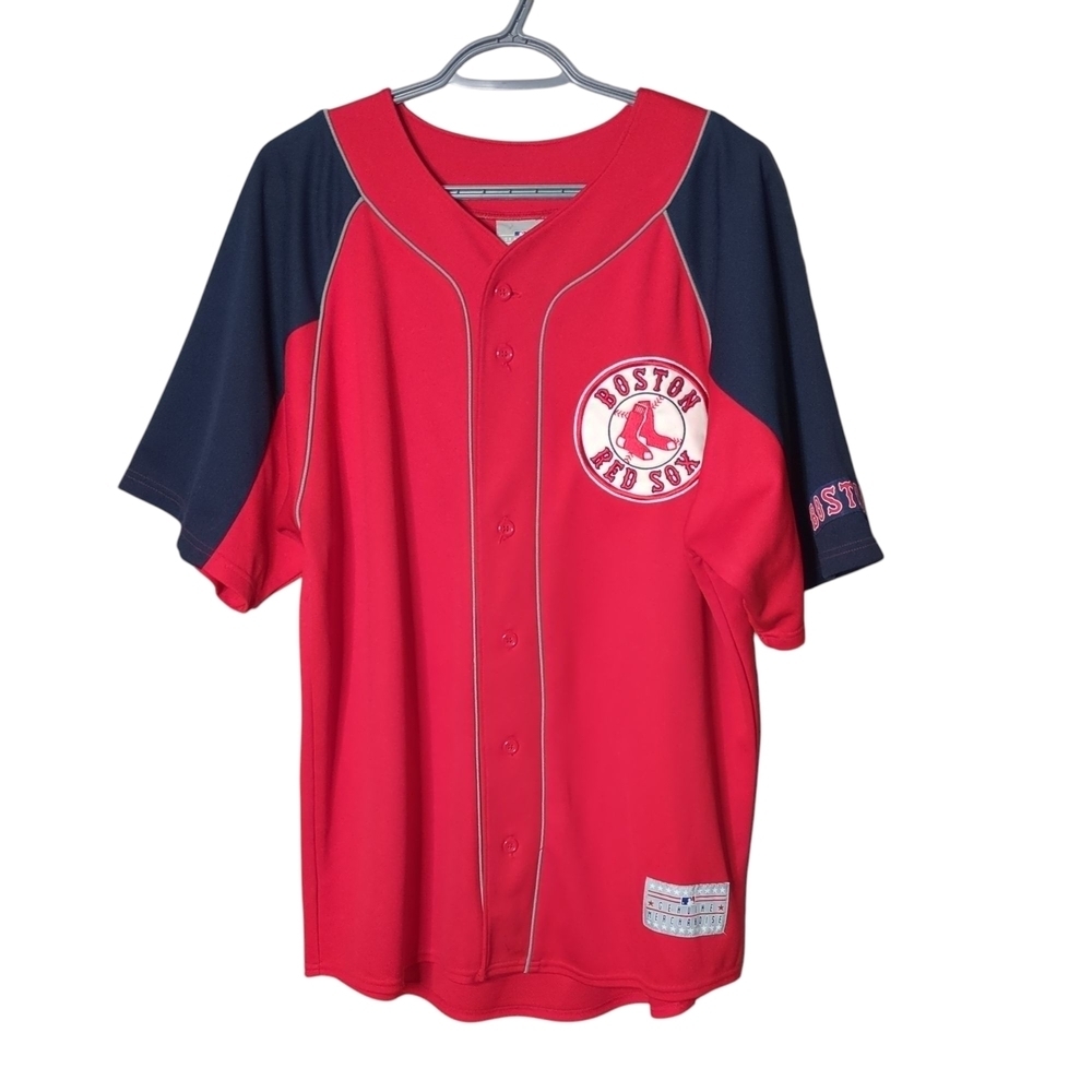 Boston Red Sox MLB Stitched Baseball Jersey (Pedroia) L  Red Genuine Merchandise